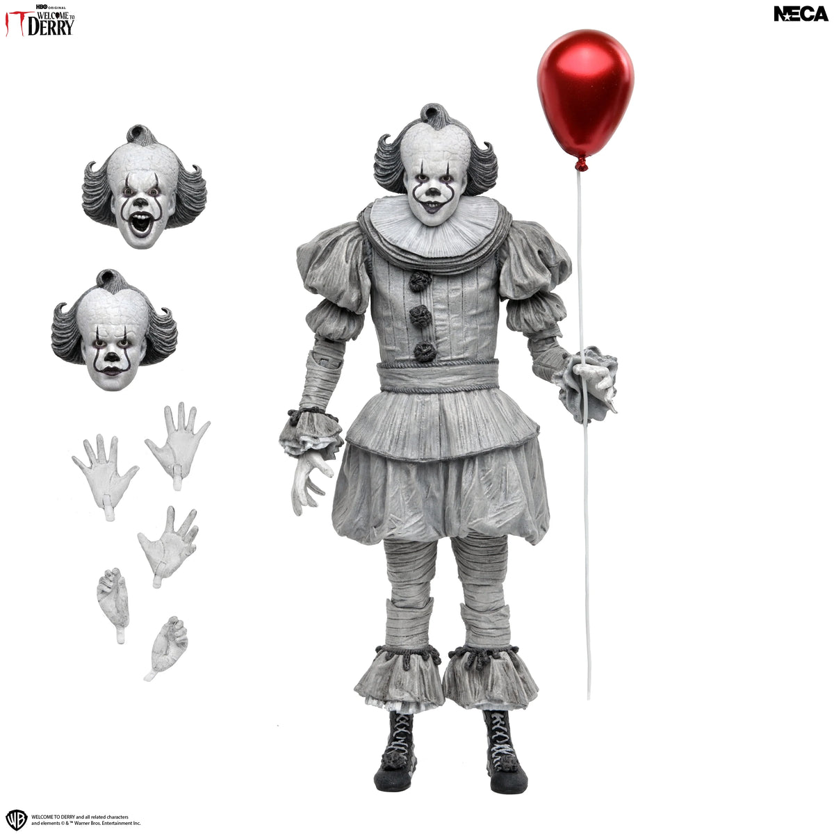 Stephen King's IT : Welcome to Derry - Ultimate Pennywise (Black & White) Actionfigur 18cm NECA 2026