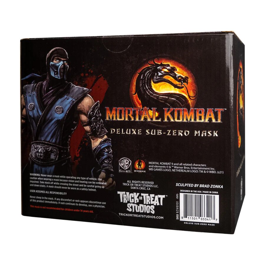 Mortal Kombat - Deluxe Sub Zero Maske 1:1 Replik Trick Or Treat Studios 2021