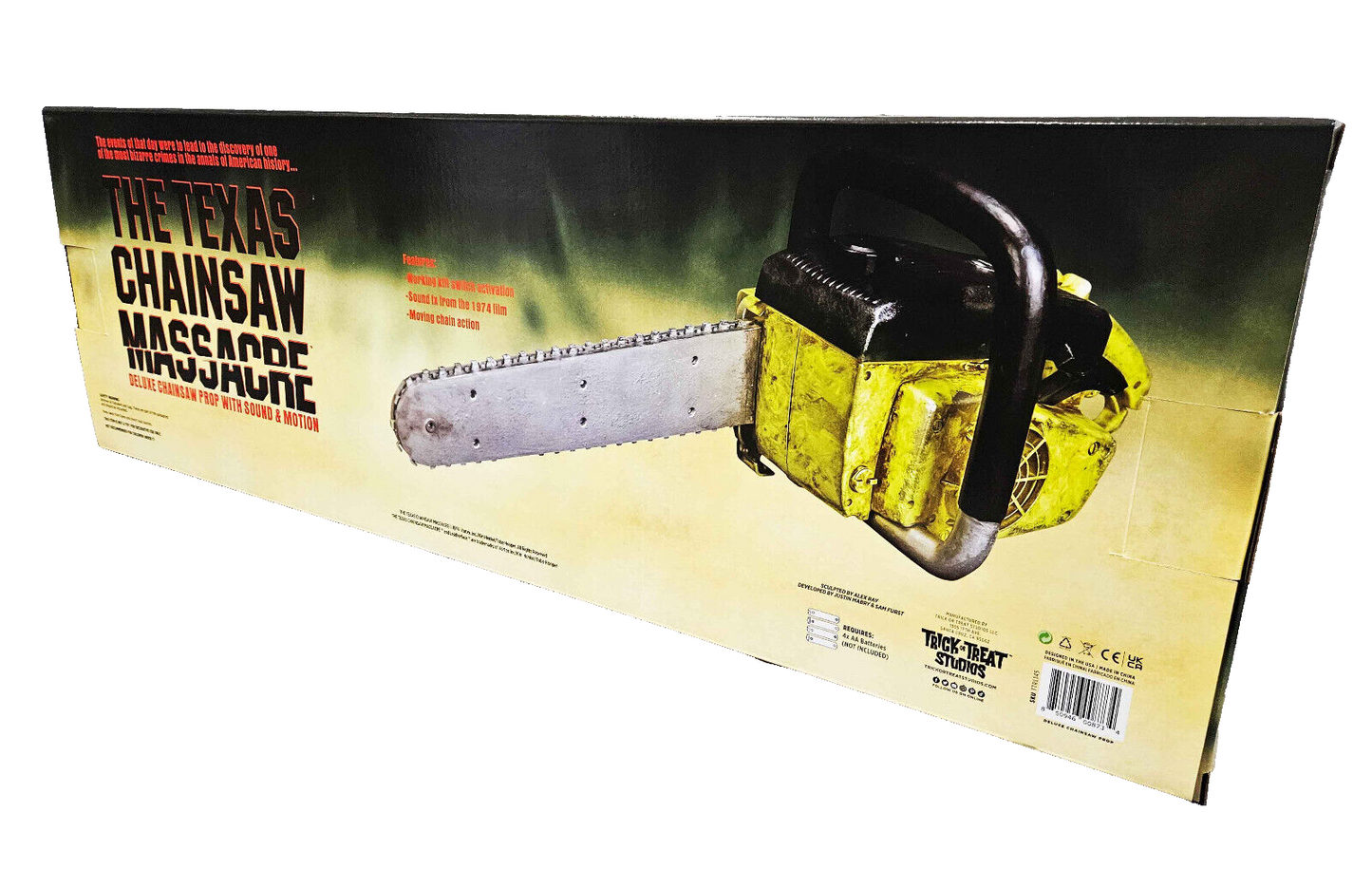 Pre-Order: The Texas Chainsaw Massacre (1974 Movie) - Chainsaw Replik 1:1 with Sound 76cm Trick or Treat Studios 2024