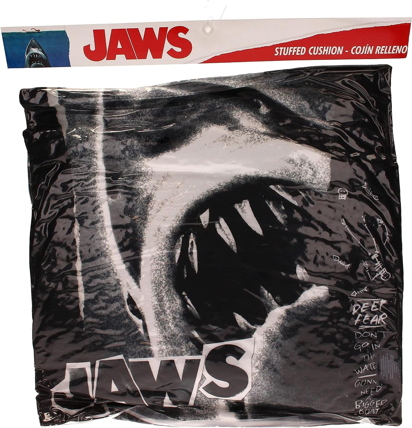 Pre-Order: Jaws: Der weiße Hai (Shark Collage) Kissen 40cm SD Toys 2024
