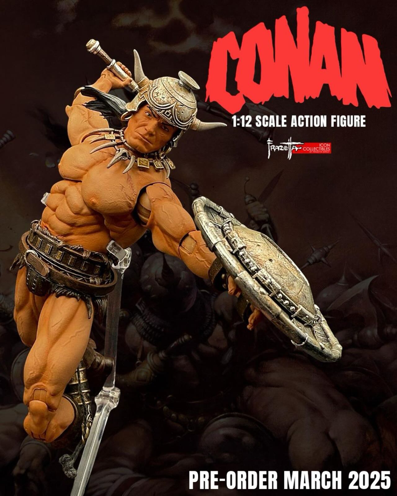 Conan The Barbarian - Conan Actionfigur 1:12 Scale ICON Collectibles 2025