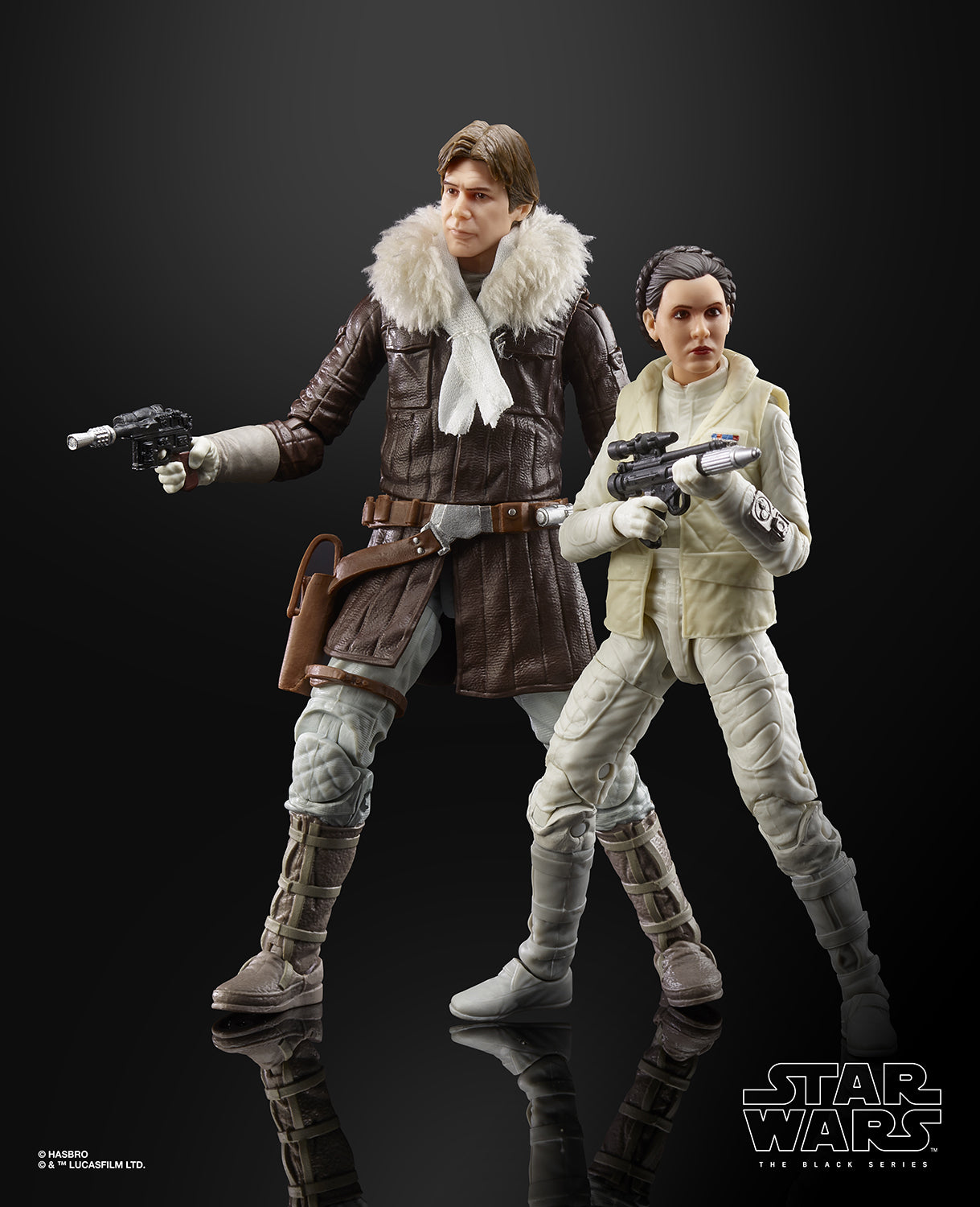 Star Wars Black Series - Han Solo & Princess Leia on Hoth 15cm Actionfiguren Convention Exclusive 2018