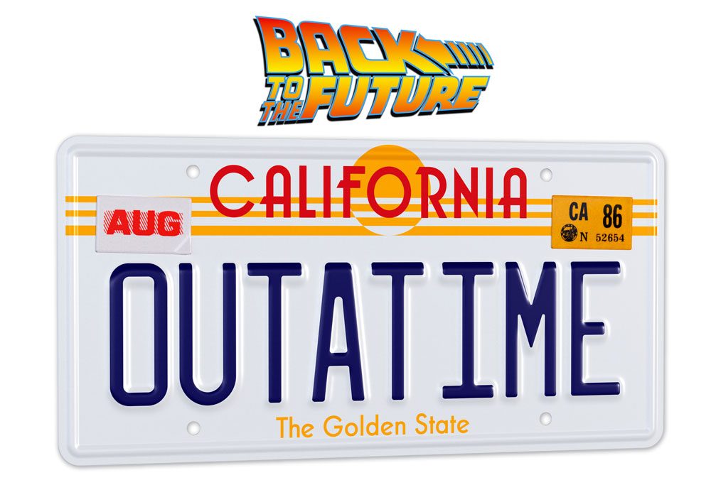 Zurück in die Zukunft - Outatime DeLorean Nummernschild Replik 1/1 Doctor Collector
