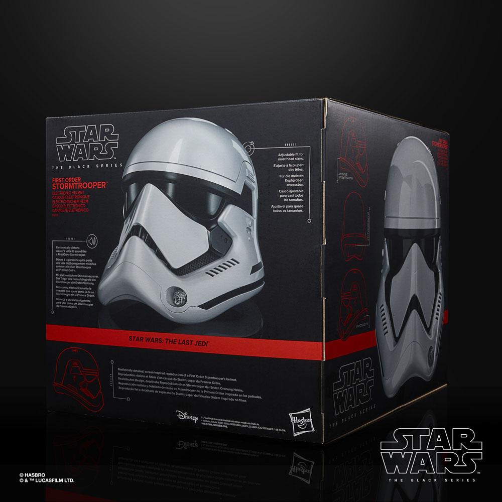 Star Wars Black Series: Episode VIII - First Order Stormtrooper Elektronischer Helm Replik 1:1 Hasbro 2022