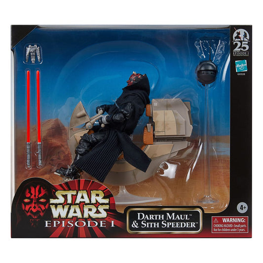 Star Wars Black Series - Darth Maul & Sith Speeder (Episode I – The Phantom Menace) 25th Anniversary Fahrzeug mit Actionfigur Hasbro 2025