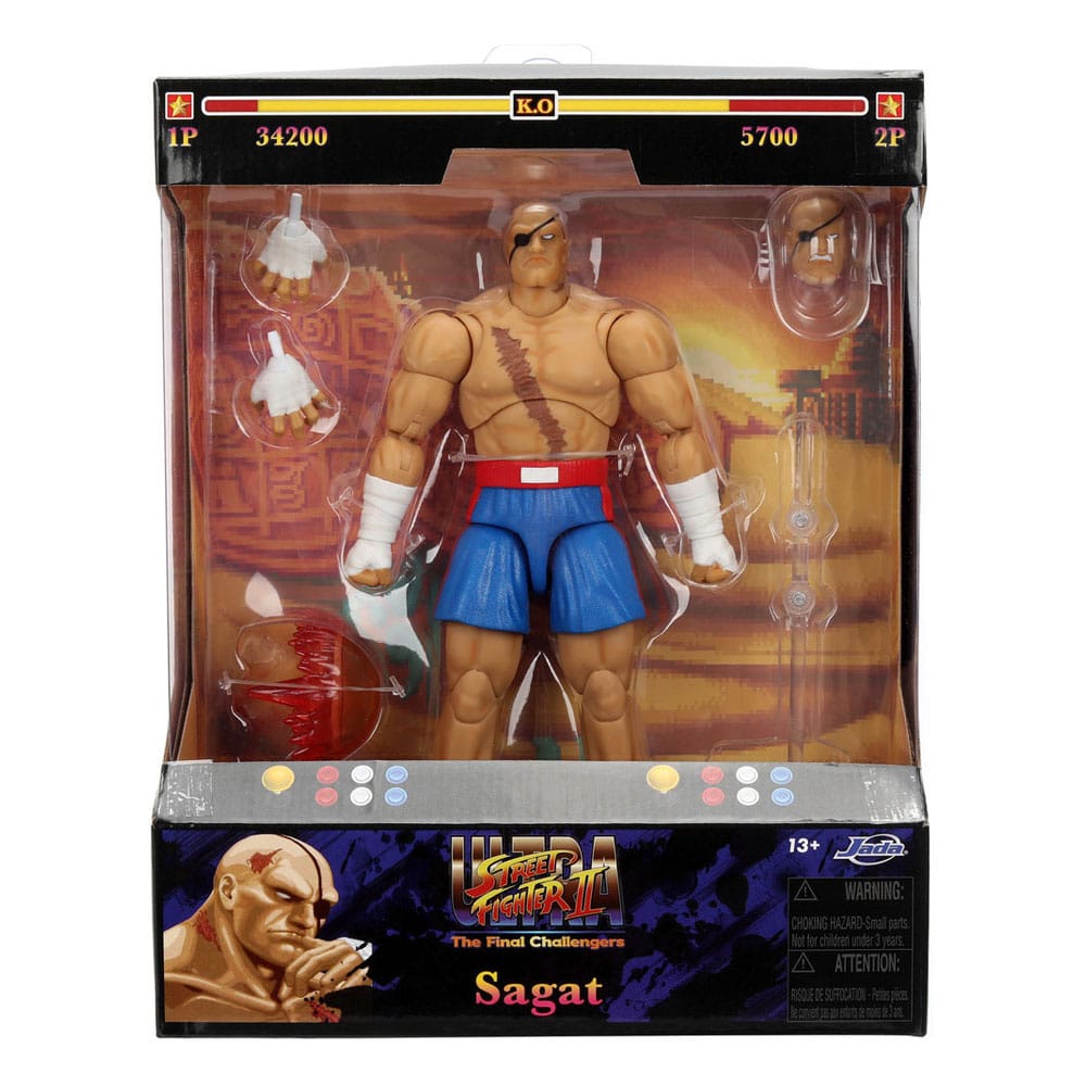 Pre-Order: Ultra Street Fighter II: The Final Challengers - Sagat Actionfigur 19cm Jada Toys 2025
