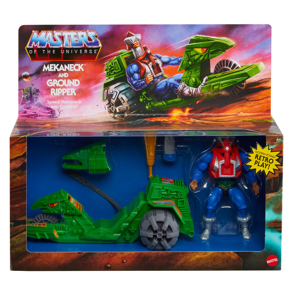 Masters Of The Universe Origins - Mekaneck & Ground Ripper Actionfigur mit Fahrzeug 14cm EU Karte