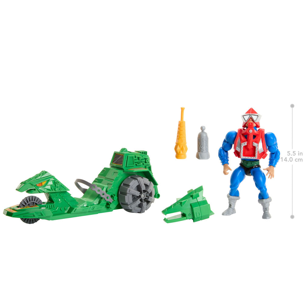 Masters Of The Universe Origins - Mekaneck & Ground Ripper Actionfigur mit Fahrzeug 14cm EU Karte