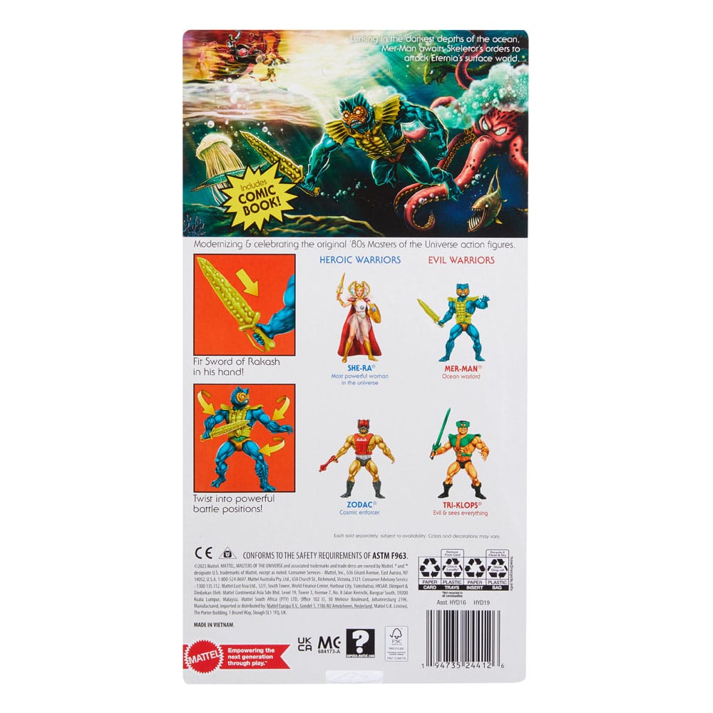 Masters of the Universe Origins - Mer-Man (Wave 3) Actionfigur 14cm EU Karte