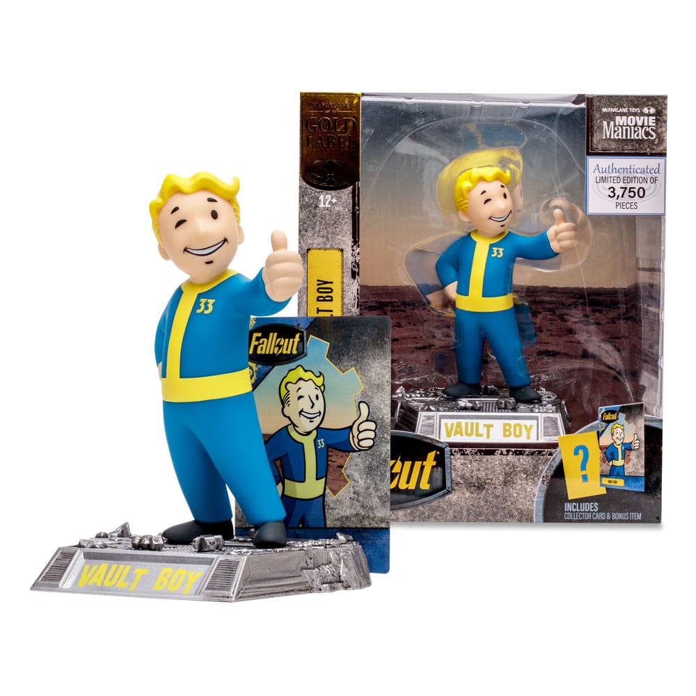 Fallout Movie Maniacs - Vault Boy Actionfigur (Gold Label) Limited Edition 15cm McFarlane Toys