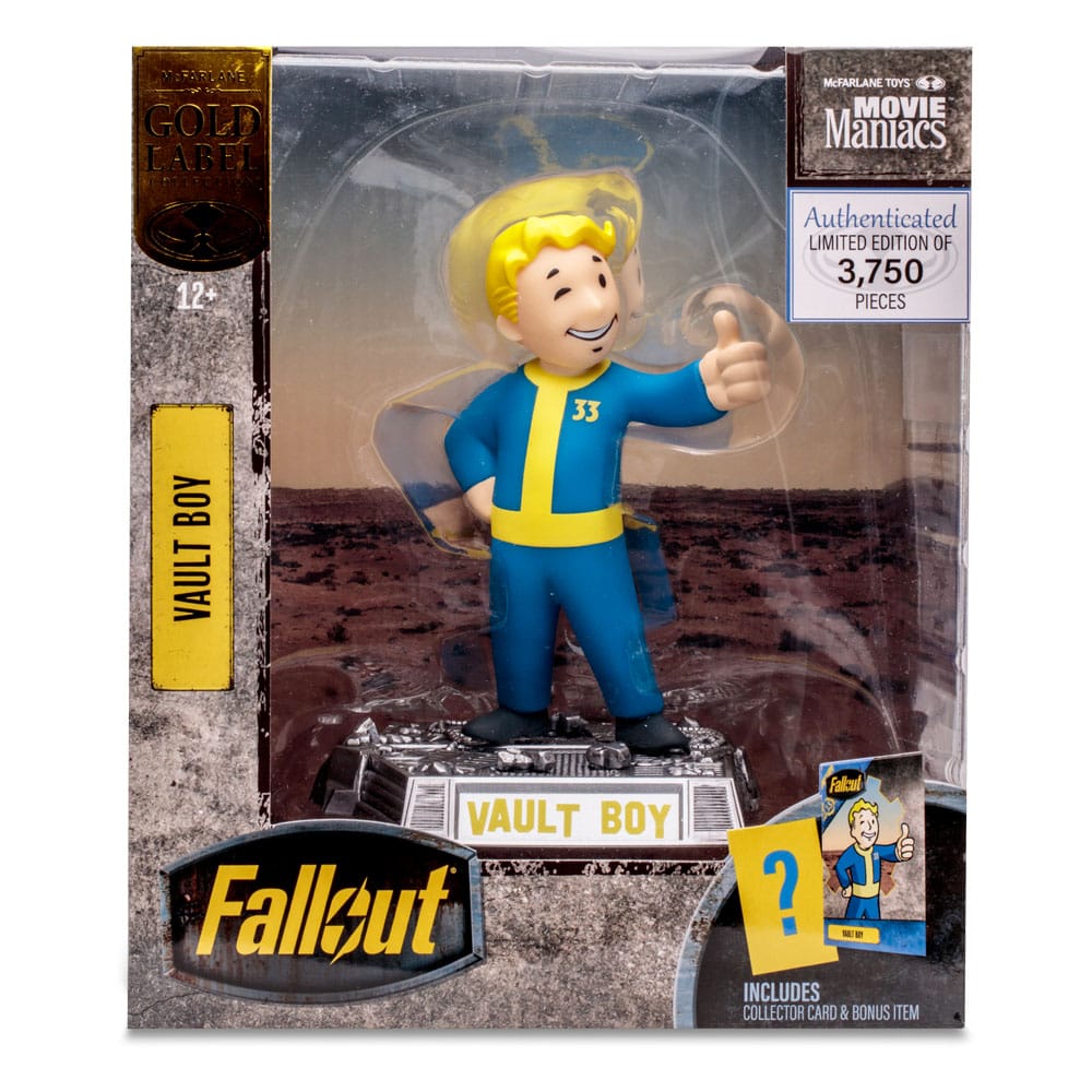 Fallout Movie Maniacs - Vault Boy Actionfigur (Gold Label) Limited Edition 15cm McFarlane Toys