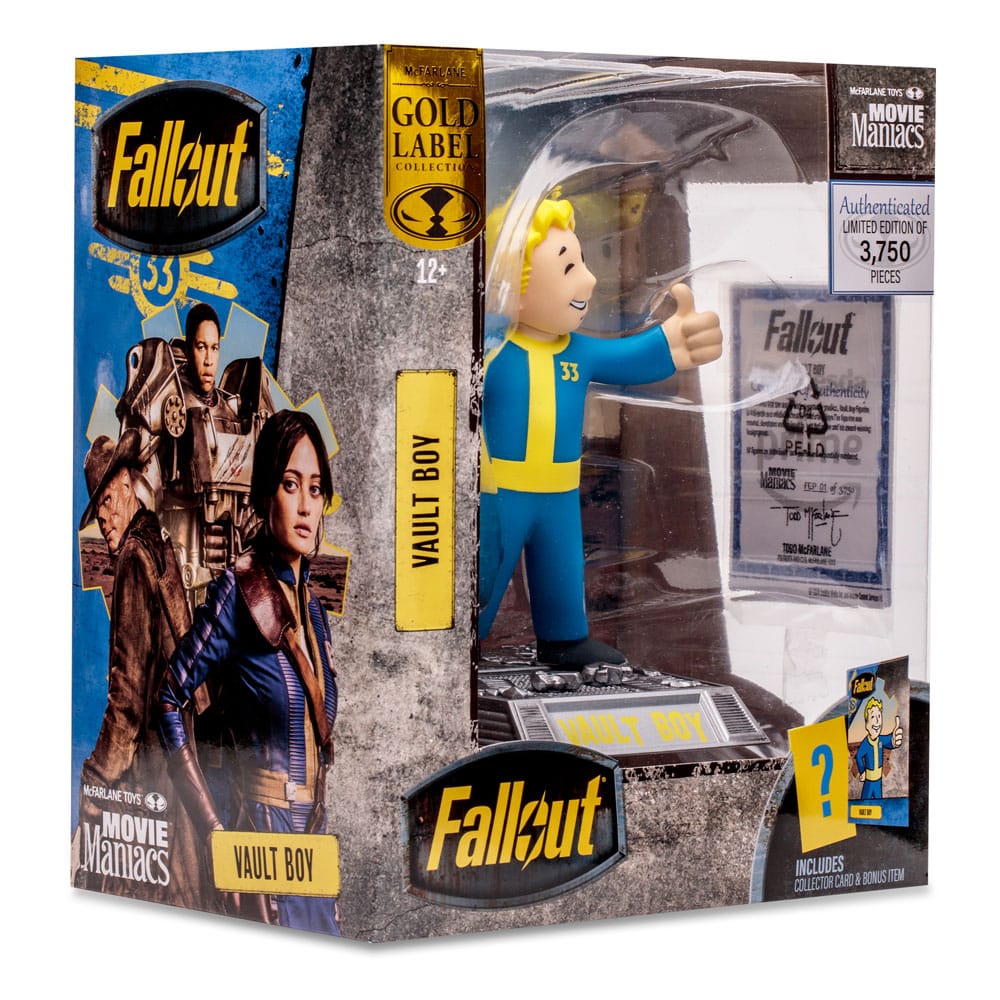 Fallout Movie Maniacs - Vault Boy Actionfigur (Gold Label) Limited Edition 15cm McFarlane Toys