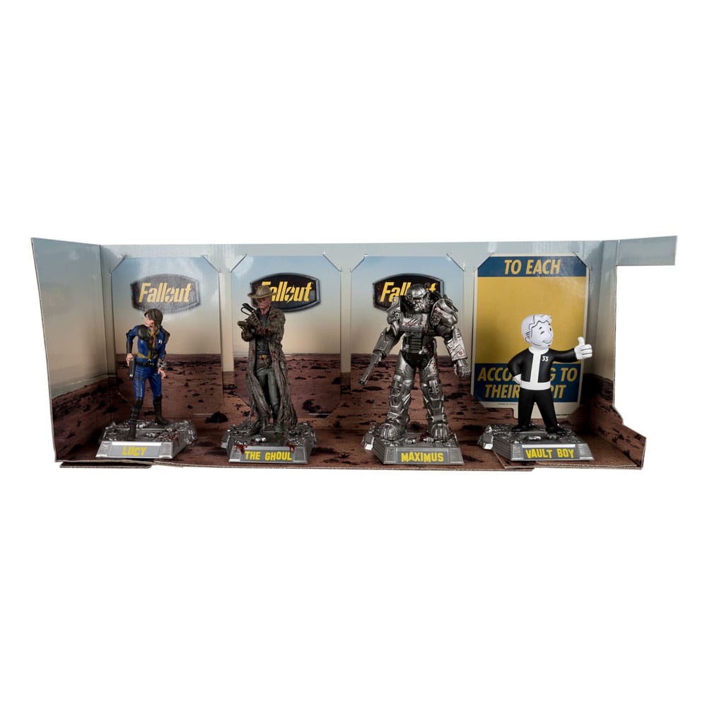 Movie Maniacs: Fallout - Lucy, Maximus, The Ghoul & Vault Boy 15cm (4er-Pack) McFarlane 2024 Limited Edition