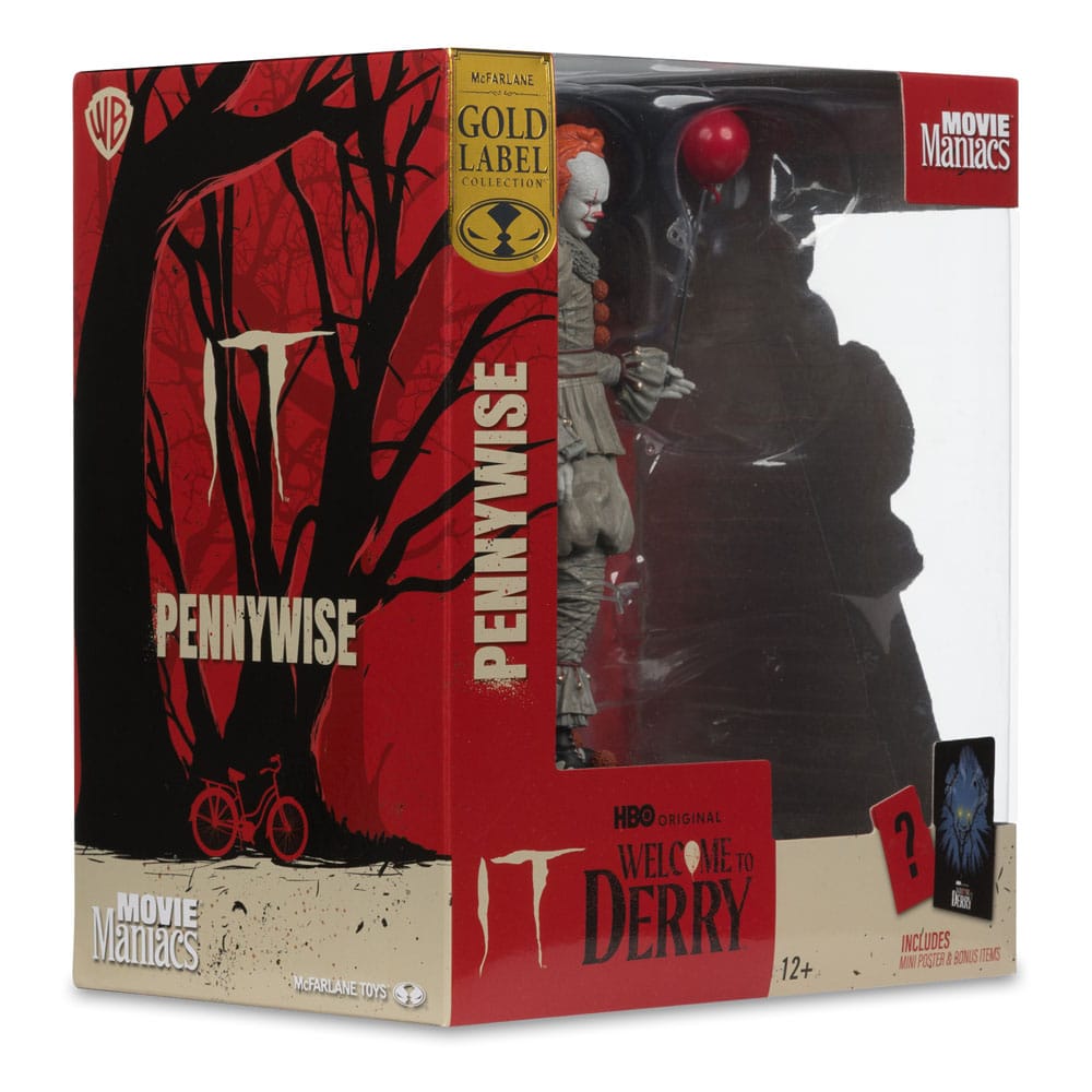 Pre-Order: Movie Maniacs: It - Welcome to Derry - Pennywise PVC Statue (Gold Label) 16cm McFarlane 2025