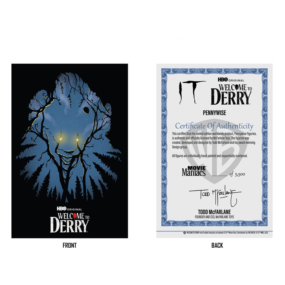 Pre-Order: Movie Maniacs: It - Welcome to Derry - Pennywise PVC Statue (Gold Label) 16cm McFarlane 2025
