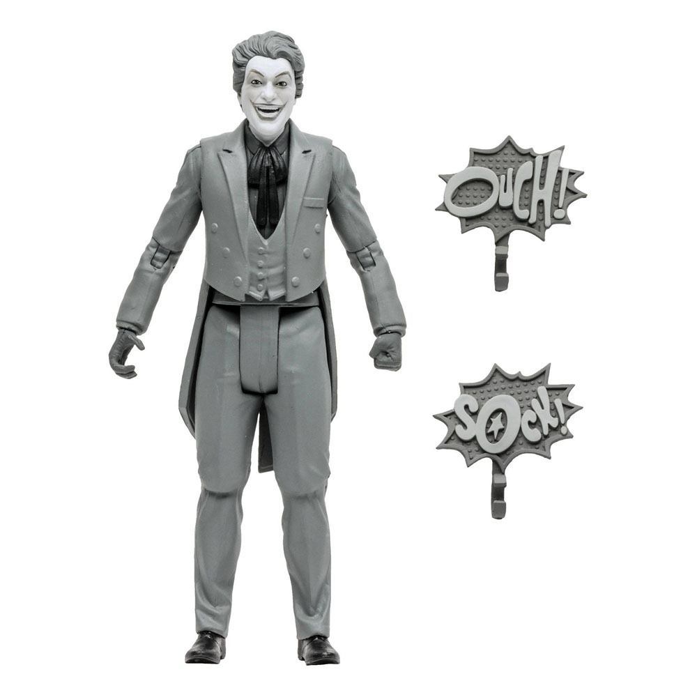 DC Retro Batman 66 - The Joker (Black & White TV Variant) Actionfigur 15cm McFarlane Toys 2022
