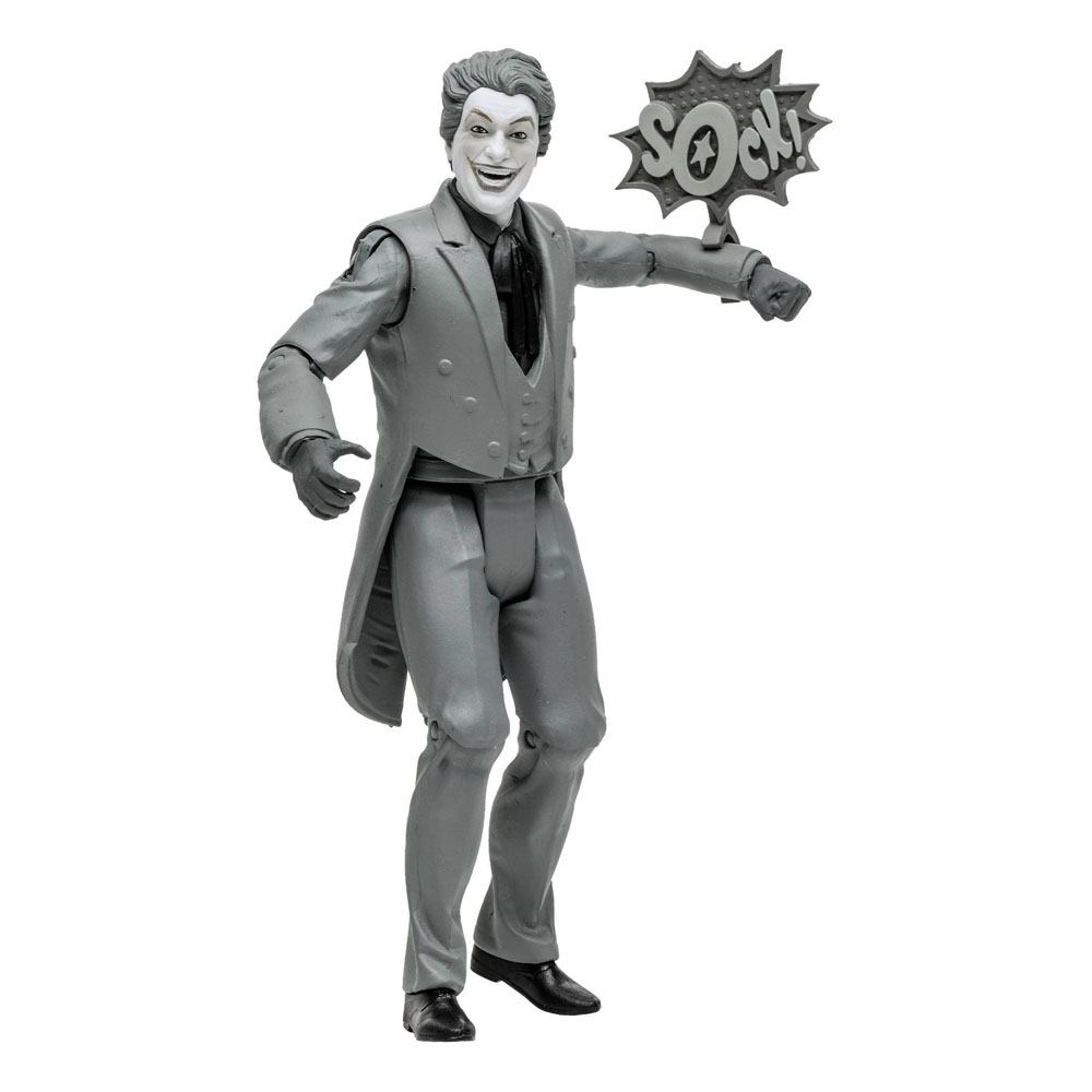 DC Retro Batman 66 - The Joker (Black & White TV Variant) Actionfigur 15cm McFarlane Toys 2022