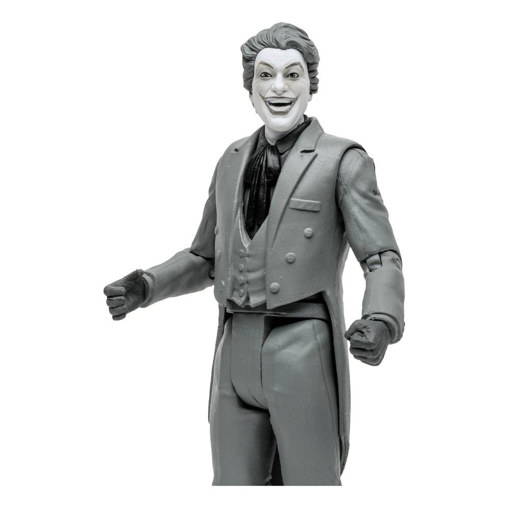 DC Retro Batman 66 - The Joker (Black & White TV Variant) Actionfigur 15cm McFarlane Toys 2022