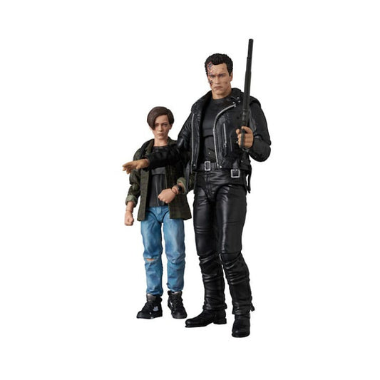 Pre-Order: Terminator 2 - T-800 (T2 Ver.) & John Connor Actionfigur 16 cm MAFEX Medicom Toy 2025