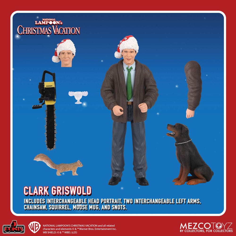 Pre-Order: National Lampoon - Christmas Vacation (Schöne Bescherung) Actionfiguren 10cm Mezco Toys 2025