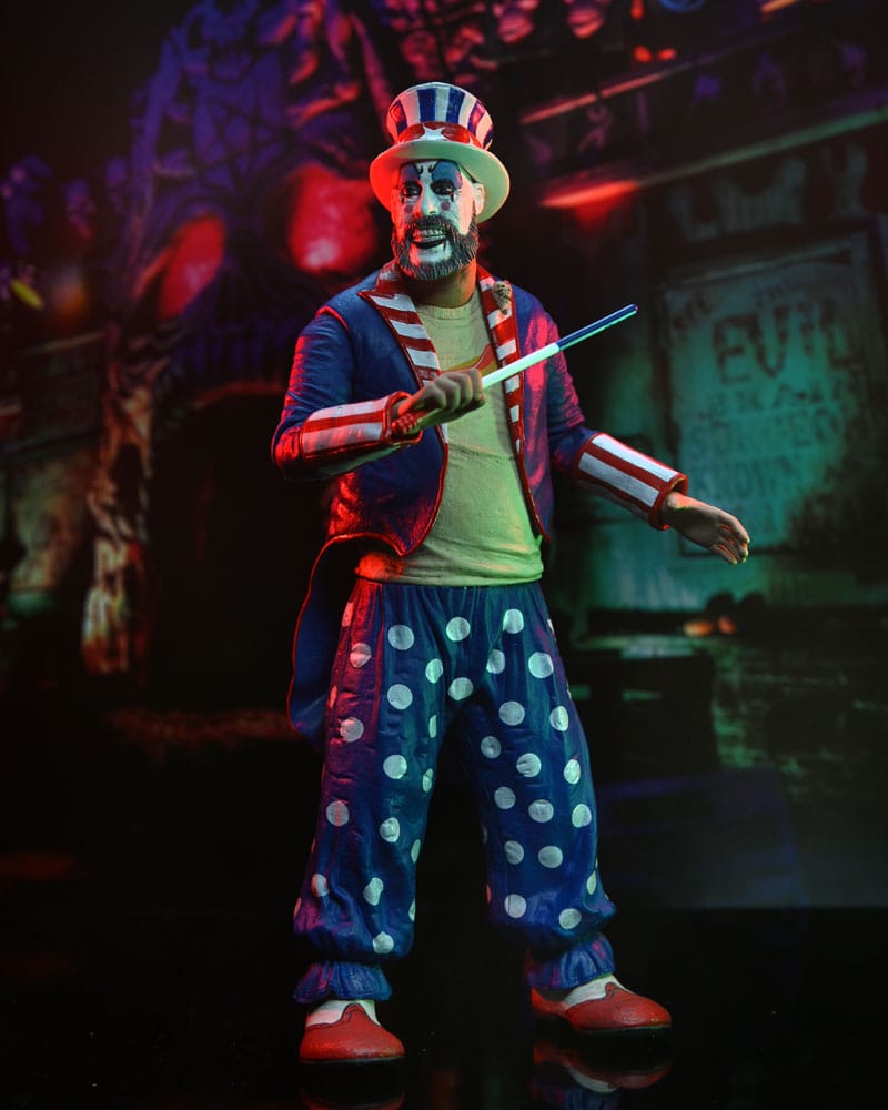Pre-Order: House of 1000 Corpses - Captain Spaulding (Tailcoat) 20th Anniversary Actionfigur 18cm NECA 2024
