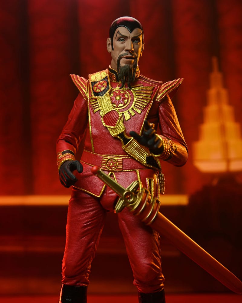 Flash Gordon (1980 Movie) - Ultimate Ming (Red Military Outfit) Actionfigur 18cm NECA 2024