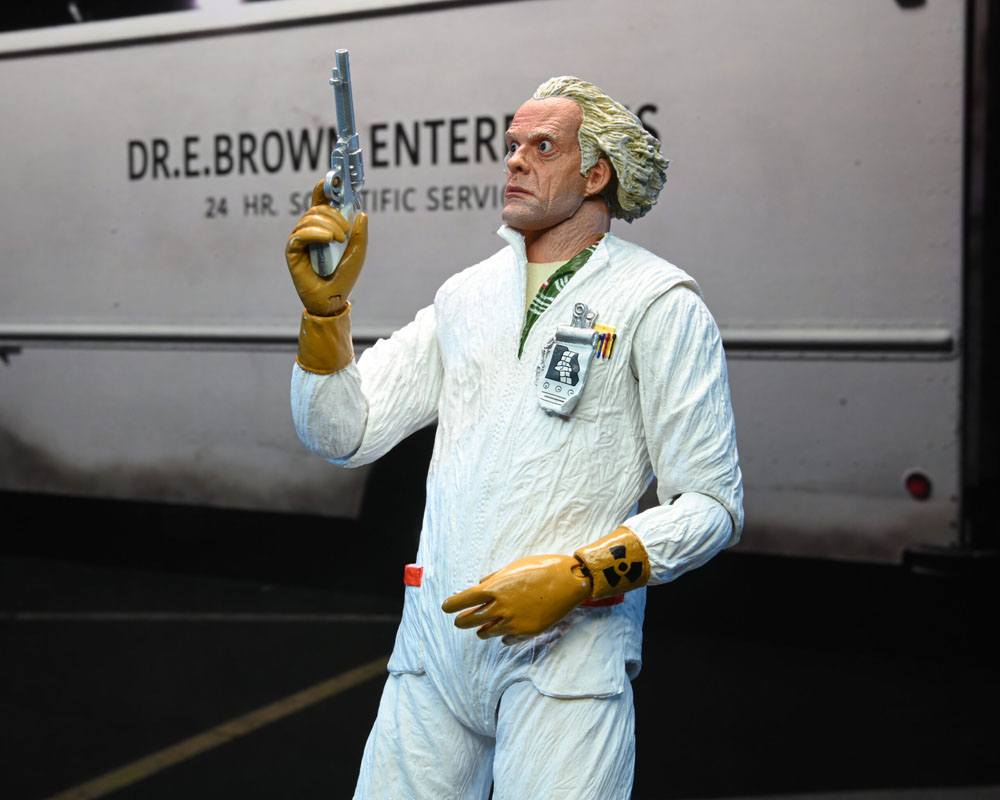Zurück in die Zukunft - Ultimate Doc Brown (1985 - Hazmat Suit) Actionfigur 18cm NECA 2022