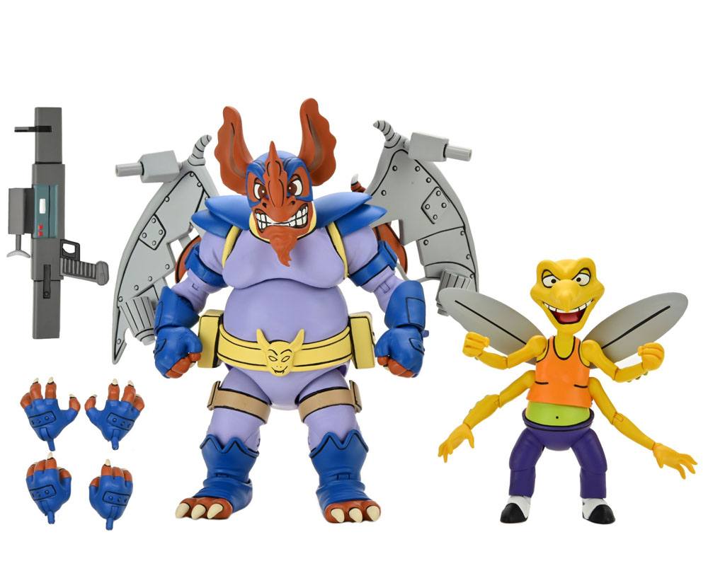 Teenage Mutant Ninja Turtles (1987 Cartoon Series) - Wingnut & Screwloose (2 Pack) Actionfiguren 18cm NECA 2021