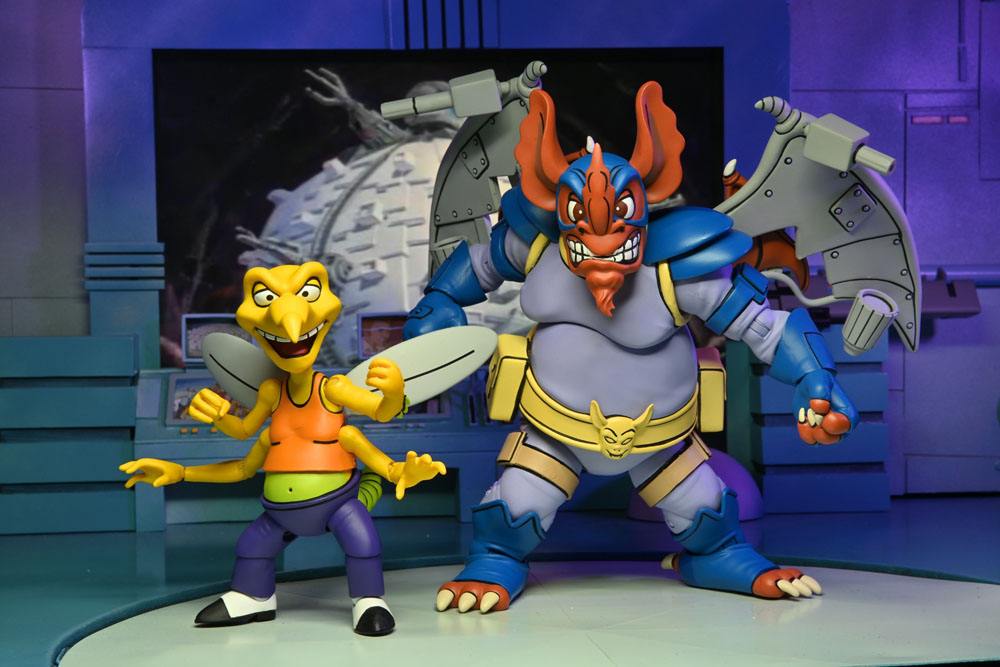 Teenage Mutant Ninja Turtles (1987 Cartoon Series) - Wingnut & Screwloose (2 Pack) Actionfiguren 18cm NECA 2021