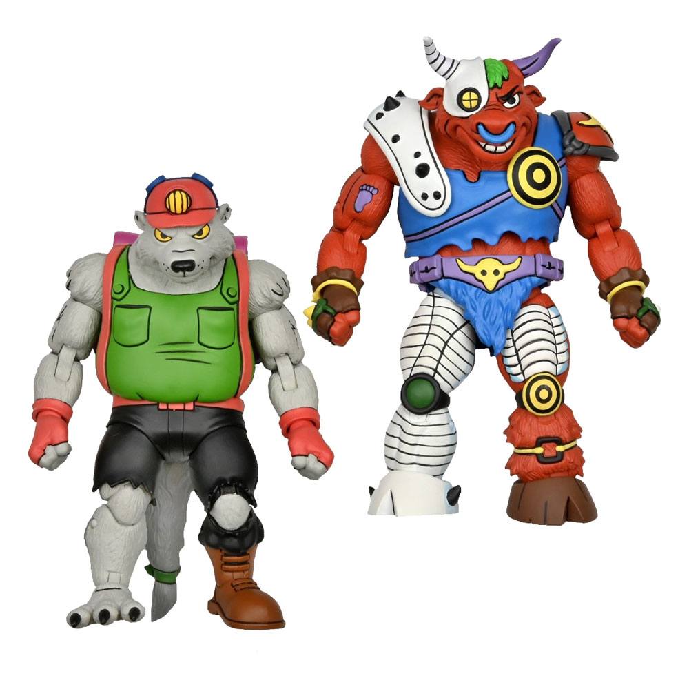 Teenage Mutant Ninja Turtles (1987 Cartoon Series) - Dirtbag & Groundchuck (2 Pack) Actionfiguren 18cm NECA 2021