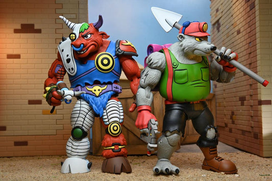 Teenage Mutant Ninja Turtles (1987 Cartoon Series) - Dirtbag & Groundchuck (2 Pack) Actionfiguren 18cm NECA 2021