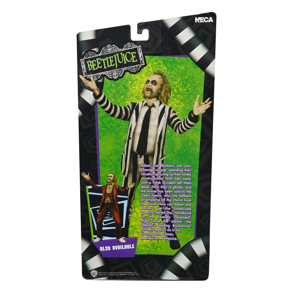 Pre-Order: Beetlejuice (1988 Movie) - Beetlejuice (Striped Suit) Actionfigur 18cm NECA 2024