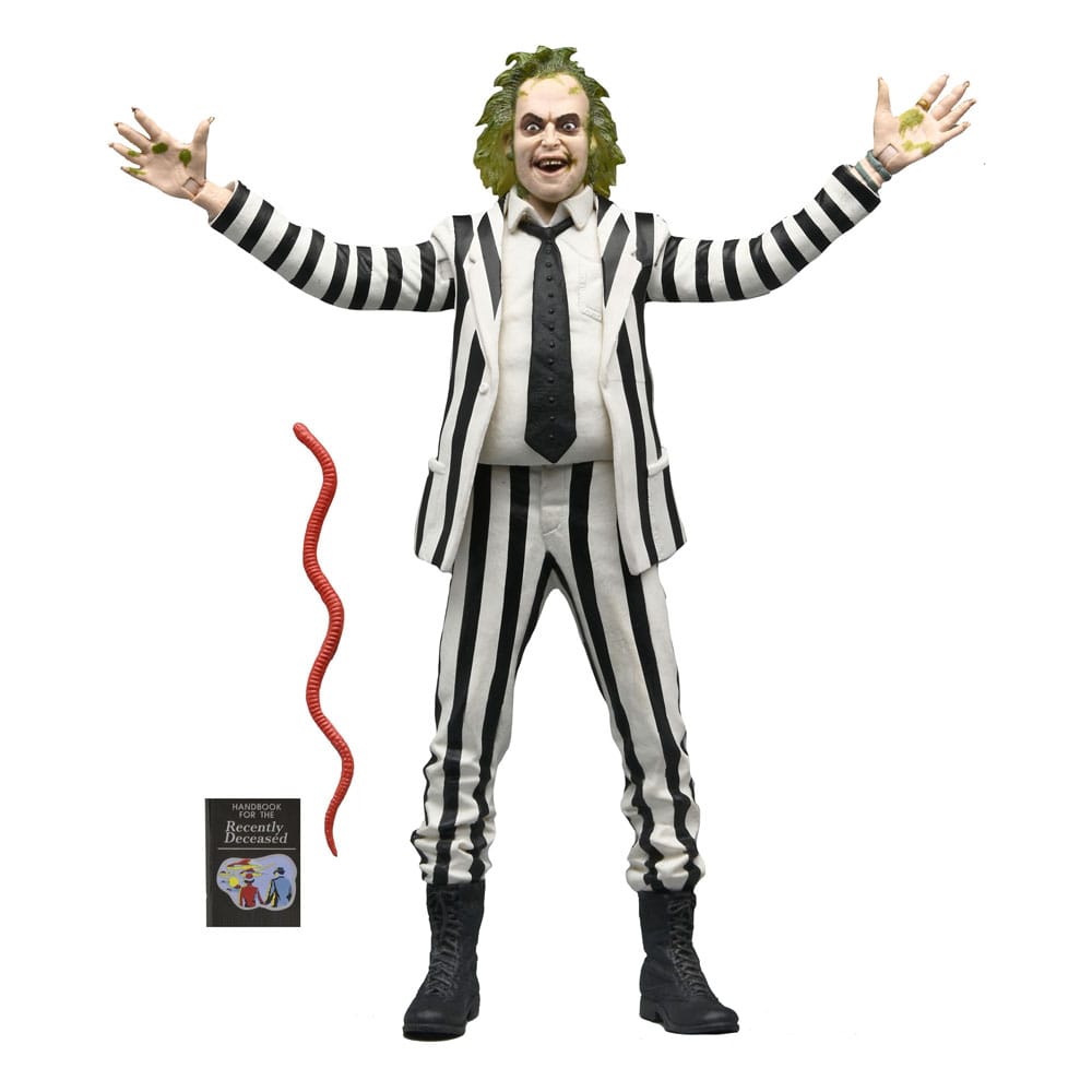 Pre-Order: Beetlejuice (1988 Movie) - Beetlejuice (Striped Suit) Actionfigur 18cm NECA 2024