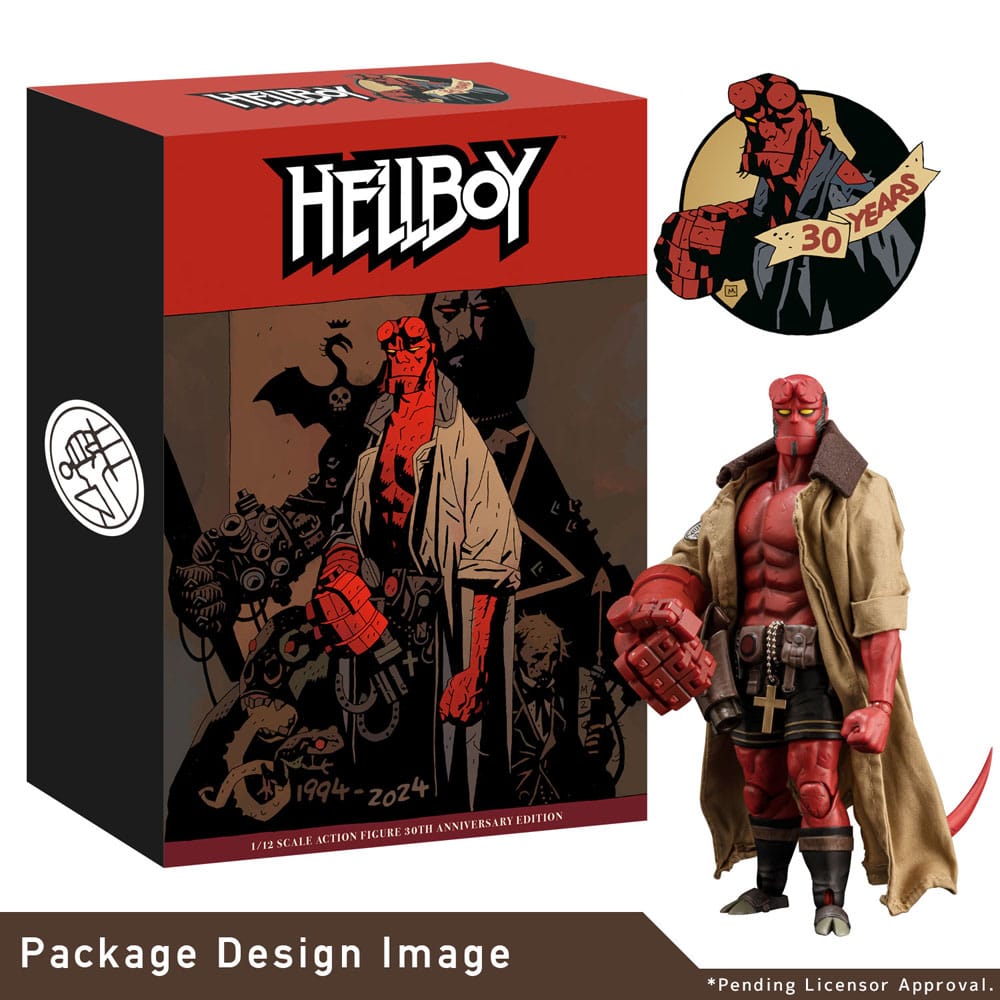 Hellboy - Hellboy 19cm Actionfigur 1/12 Scale (30th Anniversary Edition) 1000TOYS
