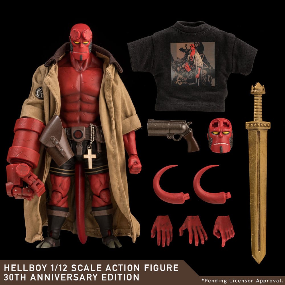 Hellboy - Hellboy 19cm Actionfigur 1/12 Scale (30th Anniversary Edition) 1000TOYS