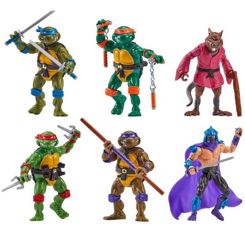Pre-Order: Teenage Mutant Ninja Turtles 6er-Pack Classic Actionfiguren (1988 Remastered) Target Exclusive 2025