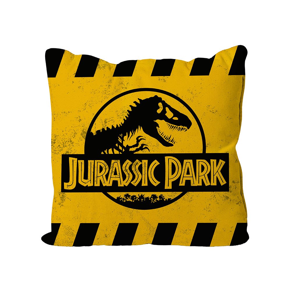 Jurassic Park - Yellow Logo (Caution) Kissen 40 x 40cm SD TOYS Merchandising
