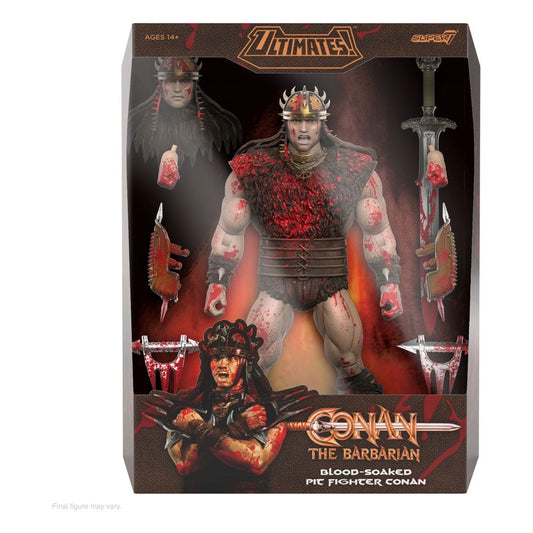 Pre Order: Conan der Barbar - Ultimates Conan (Blood Soaked Pit Fighter) Exclusive 18cm Actionfigur  Super7 2024