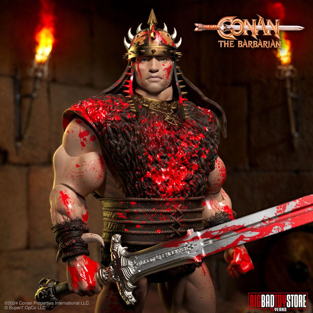 Pre Order: Conan der Barbar - Ultimates Conan (Blood Soaked Pit Fighter) Exclusive 18cm Actionfigur Super7 2024