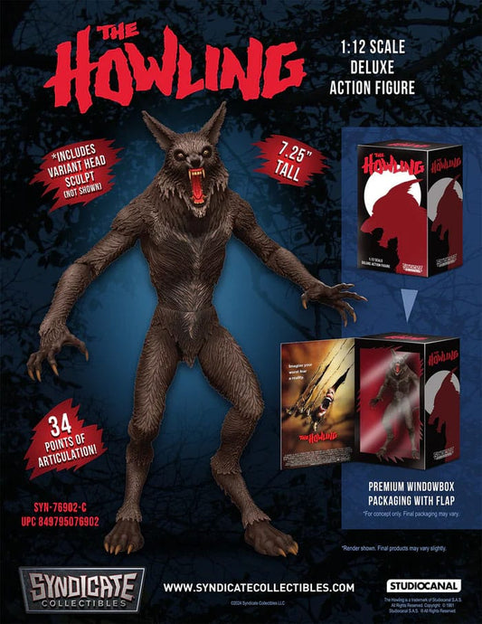 The Howling - Das Tier Werewolf Deluxe Actionfigur 19cm Syndicate Collectibles 2025