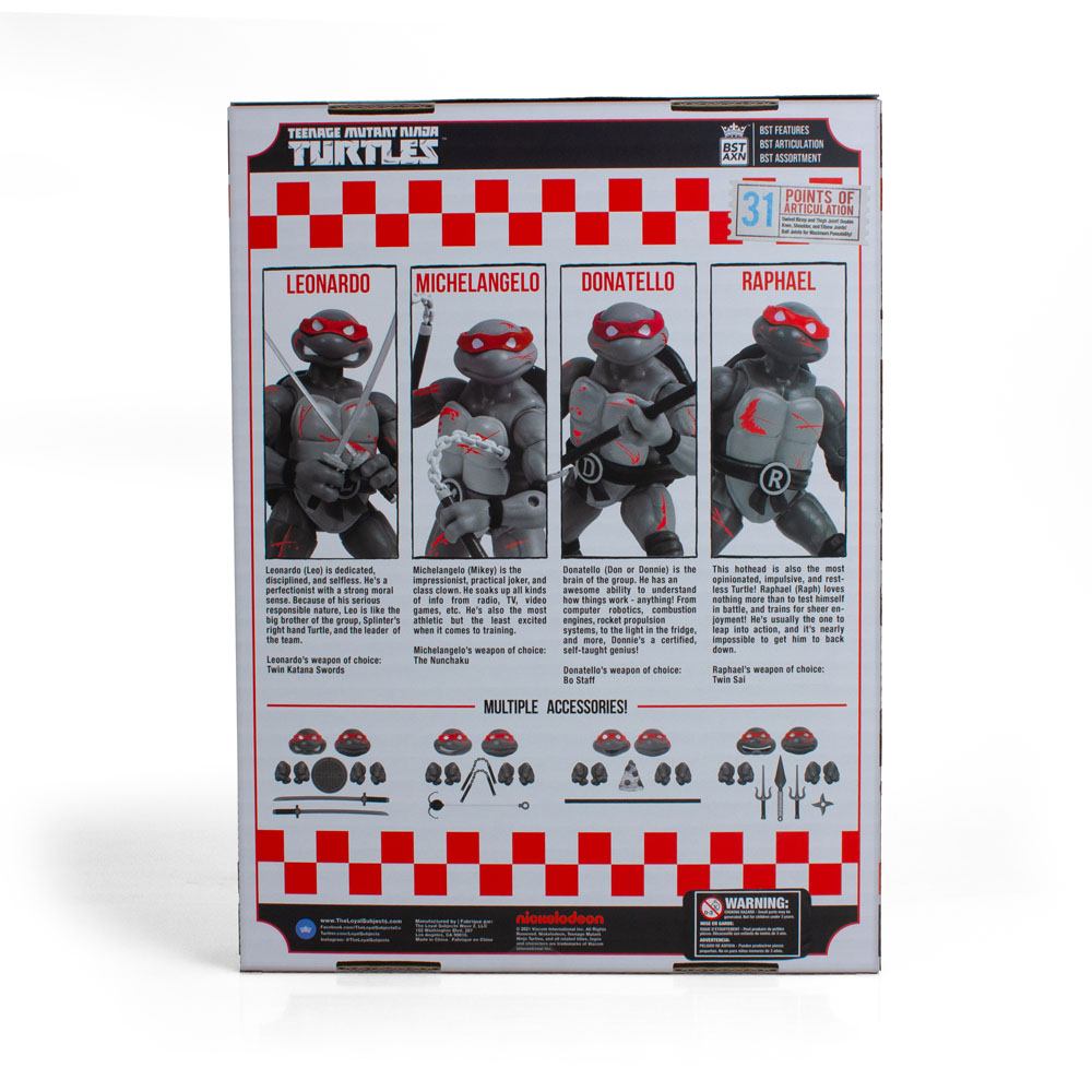 Teenage Mutant Ninja Turtles BST AXN Battle Damaged (4er-Pack) 13cm Actionfiguren The Loyal Subjects