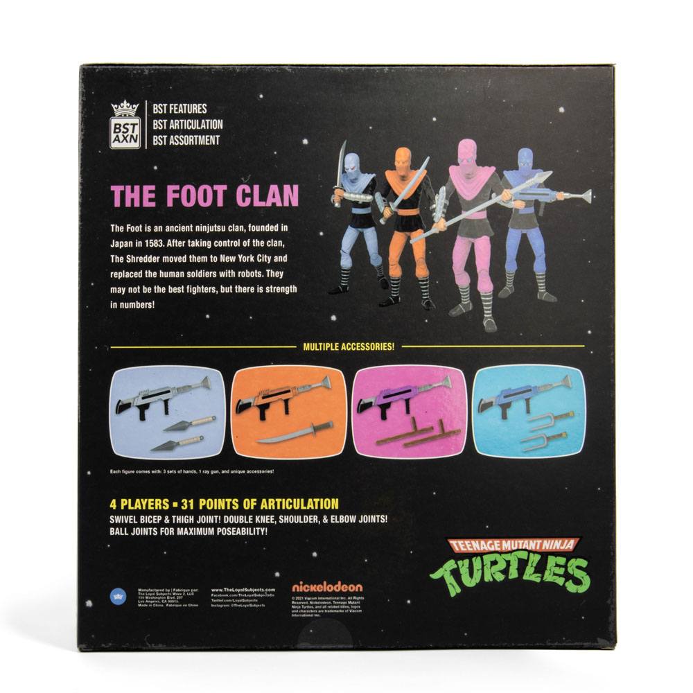 Teenage Mutant Ninja Turtles - Foot Soldiers BST AXN (4er-Pack) 13cm Actionfiguren The Loyal Subjects
