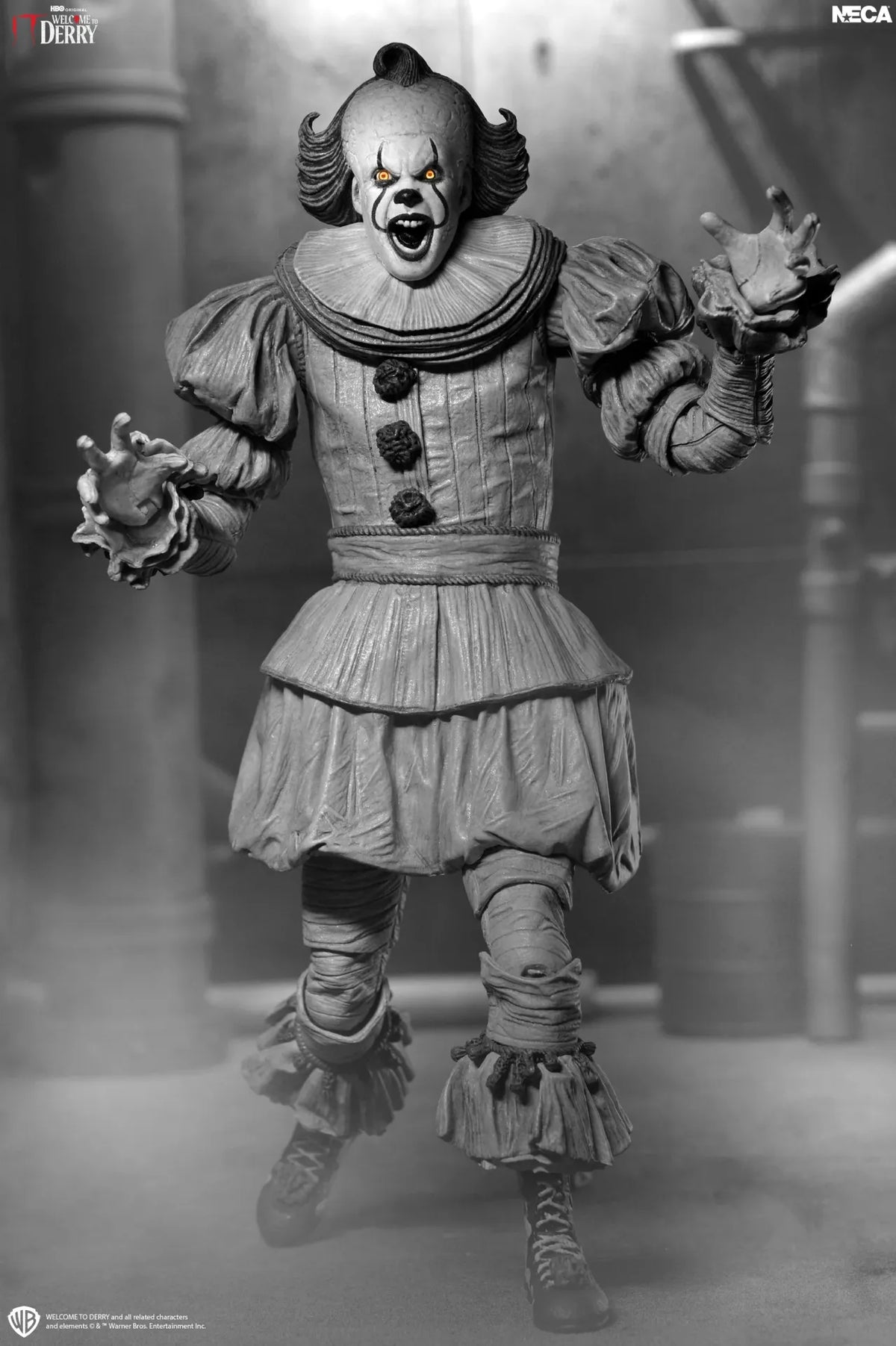 Stephen King's IT : Welcome to Derry - Ultimate Pennywise (Black & White) Actionfigur 18cm NECA 2026