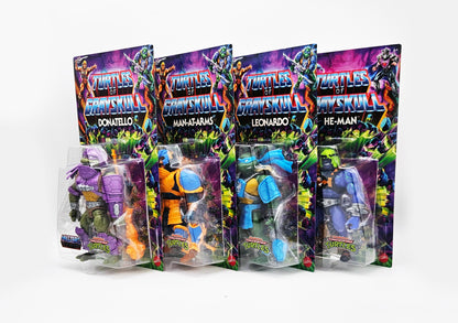 MOTU x TMNT: Turtles of Grayskull (Wave 1) 14cm Actionfiguren Sortiment (4) EU Karte