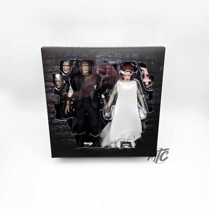 Universal Monsters: The Bride of Frankenstein - The Monster & His Bride (90th Anniversary) Actionfiguren 2er-Pack 18cm NECA Exclusive 2025