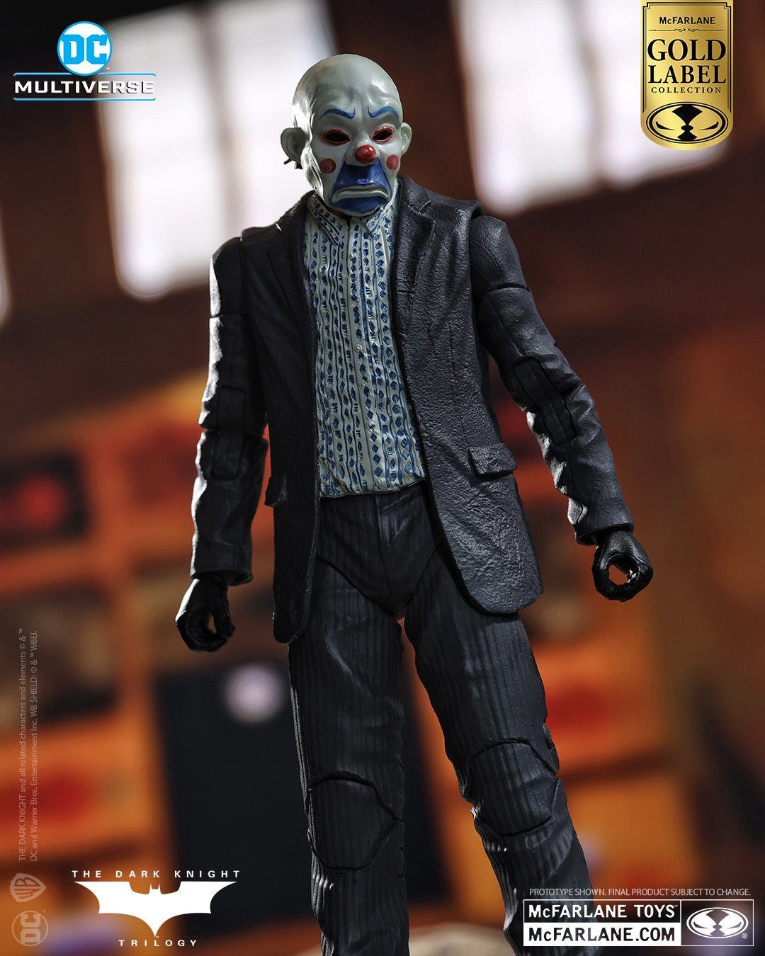 DC Multiverse: Batman The Dark Knight Rises - The Joker (Bank Robber) Gold Label 18cm Actionfigur McFarlane Toys 2023 SDCC Exclusive