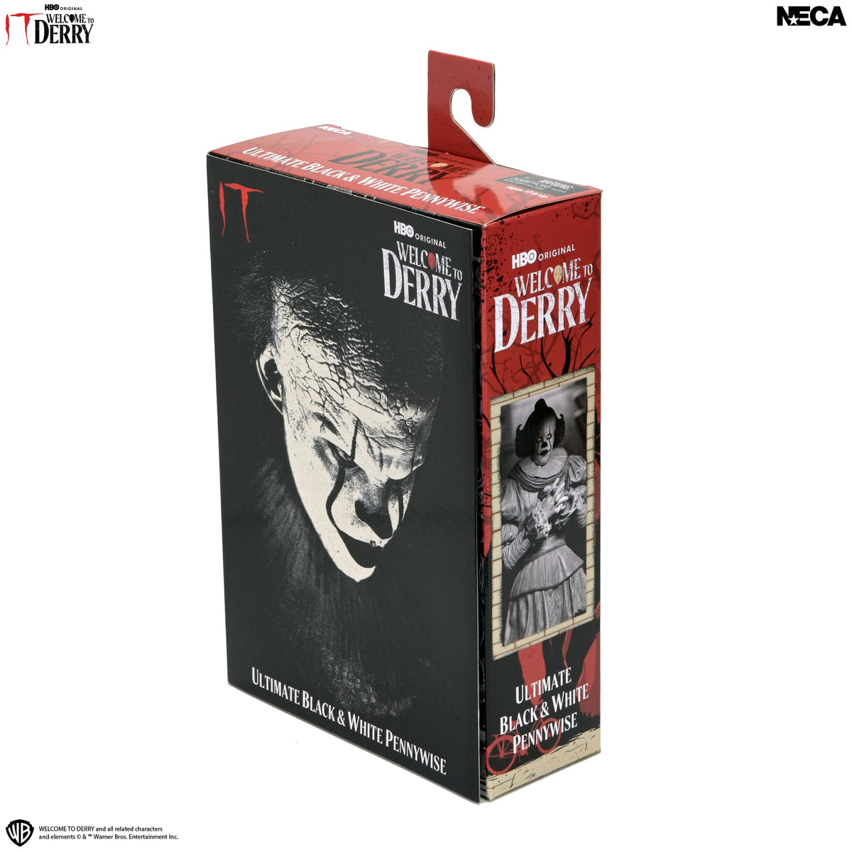 Stephen King's IT : Welcome to Derry - Ultimate Pennywise (Black & White) Actionfigur 18cm NECA 2026
