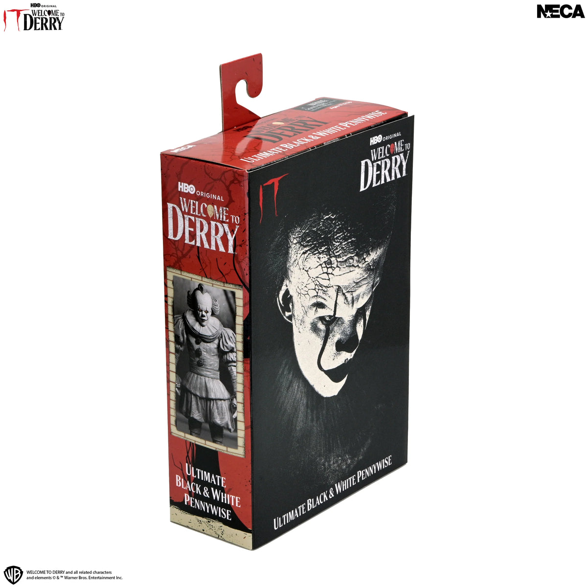 Stephen King's IT : Welcome to Derry - Ultimate Pennywise (Black & White) Actionfigur 18cm NECA 2026