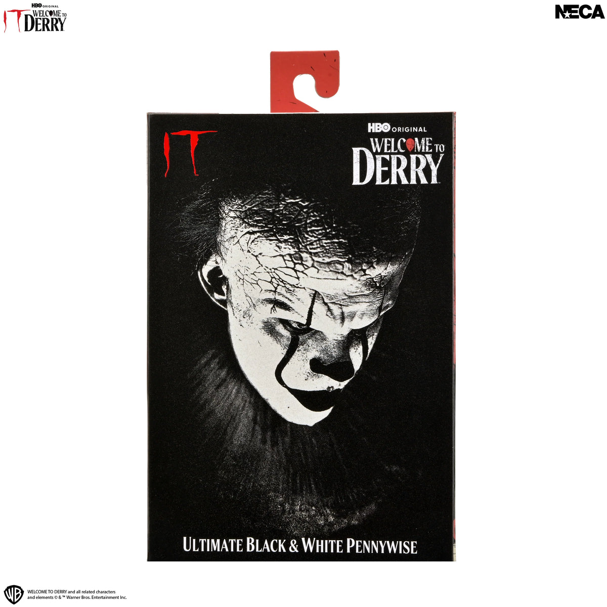 Stephen King's IT : Welcome to Derry - Ultimate Pennywise (Black & White) Actionfigur 18cm NECA 2026