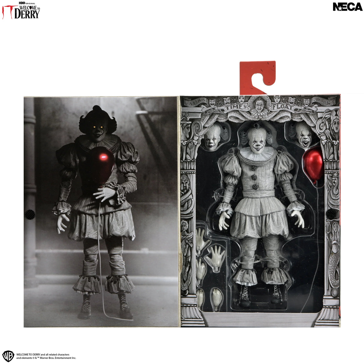 Stephen King's IT : Welcome to Derry - Ultimate Pennywise (Black & White) Actionfigur 18cm NECA 2026